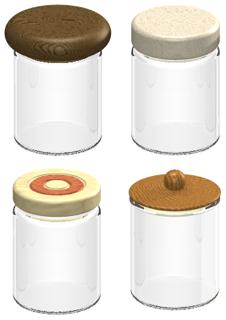 wooden jar lids