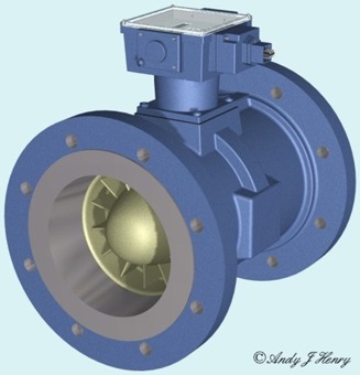 turbine gas meter front